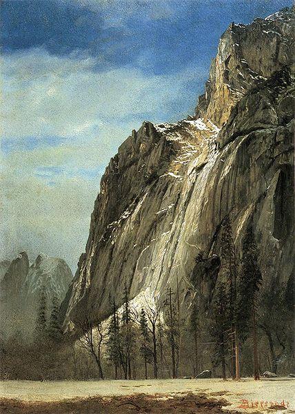 Albert Bierstadt Cathedral Rocks, A Yosemite View oil painting picture
